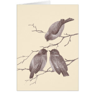 Ein kleiner Vogel sagte mir: Winter-Vogel-antike