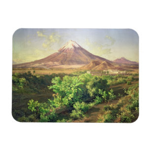 Ein kleiner Vulkan in mexikanischer Landschaft, Magnet