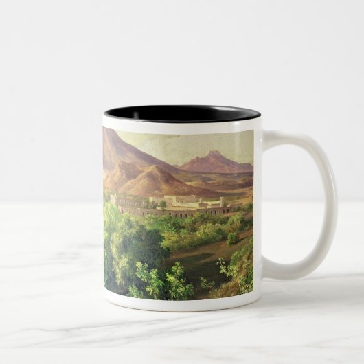Ein kleiner Vulkan in mexikanischer Landschaft, Zweifarbige Tasse (Rechts)