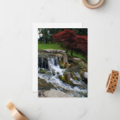 Ein kleiner Wasserfall Mitteilungskarte (Vorderseite/Rückseite Beispiel)