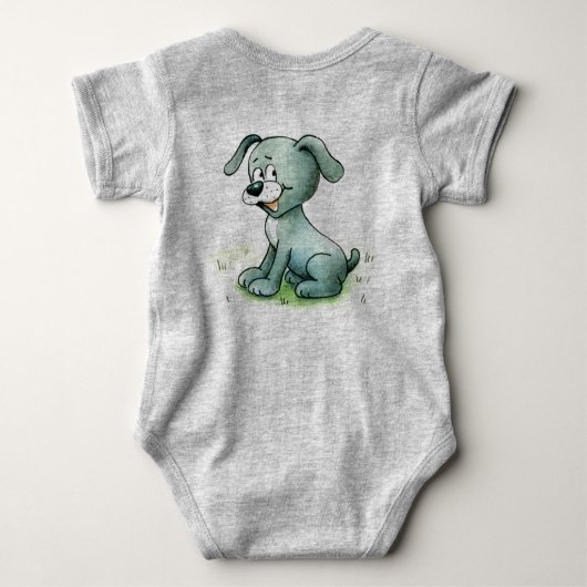 Ein kleiner Welpe Baby Strampler (Rückseite)