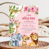 Ein kleiner Wild One ist auf der Safari Baby Dusch Einladung