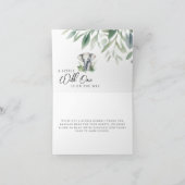 Ein kleiner Wild-One-Safari-Elefant falten Dankeskarte (Innenseite)