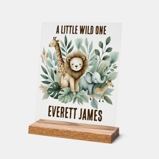 Ein kleiner Wilder Acrylschild (Winkel)