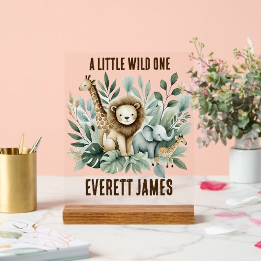 Ein kleiner Wilder Acrylschild (Hochzeit)