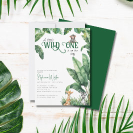 Ein kleiner Wilder ist auf dem Weg Safari Baby Dus Einladung