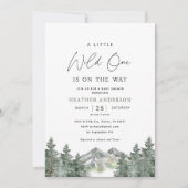 Ein kleiner wilder ist auf dem Weg zur Babydusche Einladung (Vorderseite)