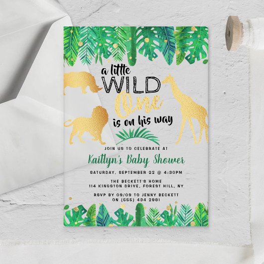 Ein kleiner Wilder ist unterwegs mit einer Babydus Acryleinladungen