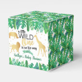 Ein kleiner Wilder ist unterwegs mit einer Babydus Geschenkschachtel (Vorderseite)