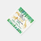 Ein kleiner Wilder ist unterwegs mit einer Babydus Serviette (Ecke)