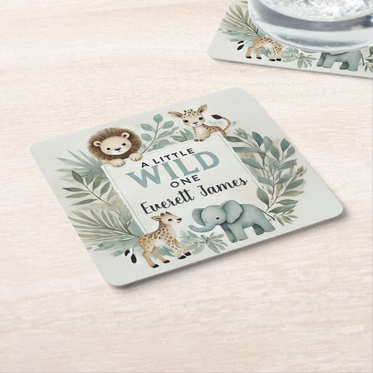 Ein kleiner Wilder Rechteckiger Pappuntersetzer (angewinkelt)