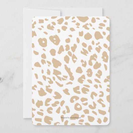 Ein kleiner Wilder, Safari Animals Baby Boy Dusche Einladung (Rückseite)