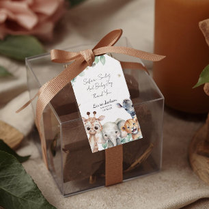 Ein kleiner Wilder Safari-Baby-Tiere Baby-Party Geschenkanhänger