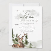 Ein kleiner Wilder | Winterwalddusche Einladung (Vorderseite)