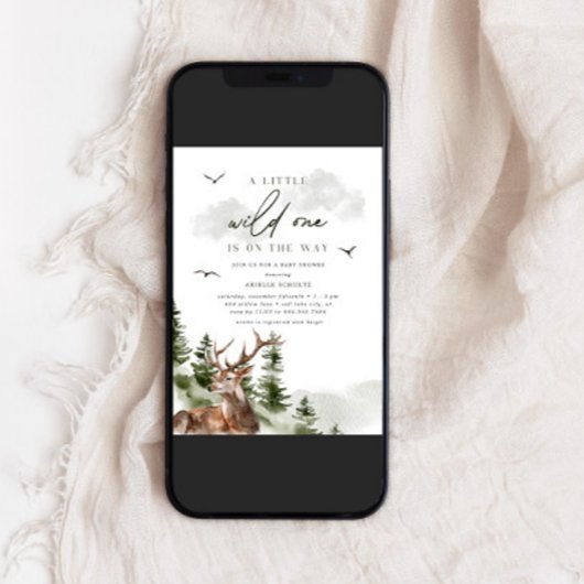 Ein kleiner Wilder | Winterwalddusche Einladung