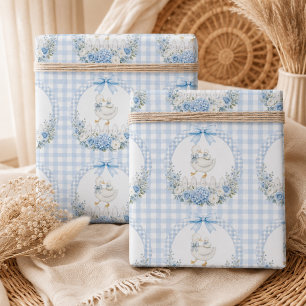 Ein kleines albernes Gänseblau-Cottagecore Geschenkpapier