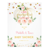 Ein kleines Baby-Duschbad mit Pumpkin Begrüßungsze Fotodruck (Vorne)