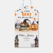 ein kleines Babyduschbecken, Babydusche Geschenkanhänger (Vorderseite)