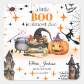 ein kleines Babyduschbecken, Babydusche Quadratischer Aufkleber (Vorderseite)