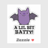 Ein kleines Batty Funny Baby Bat Puff Aufkleber (Blatt)