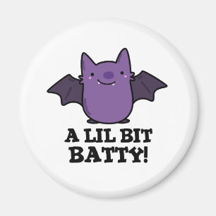 Ein kleines Batty Funny Baby Bat Puff Magnet