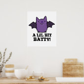 Ein kleines Batty Funny Baby Bat Puff Poster (Küche)