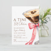 Ein kleines bisschen älterer Espresso Martini Gebu Einladung (Stehend Vorderseite)
