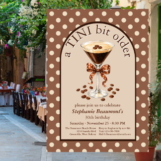 Ein kleines bisschen älterer Martini Espresso Brau Einladung
