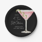Ein kleines bisschen älterer Martini Geburtstag Pappteller (Vorderseite)
