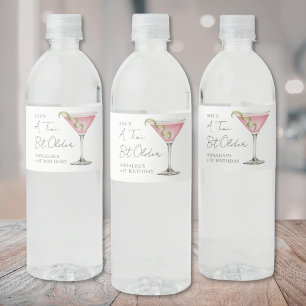 Ein kleines bisschen älterer Martini Geburtstag Wasserflaschenetikett