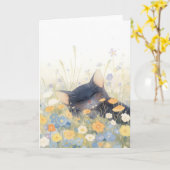 Ein kleines Blumenbett Karte (Gelbe Blume)