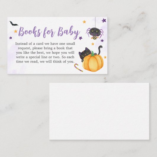 Ein kleines Boo Ghost Baby Duschbücher für Baby Begleitkarte (Vorne/Hinten)