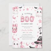 Ein kleines Boo Ghost Halloween Kinderdusche Einladung (Vorderseite)