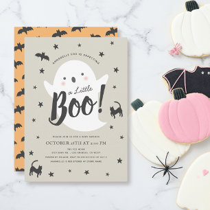 Ein kleines Boo Ghost Halloween Kinderdusche Einladung