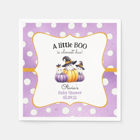 Ein kleines Boo Ghost Halloween Kinderdusche Serviette (Vorderseite)