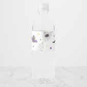 Ein kleines Boo Ghost Halloween Kinderdusche Wasserflaschenetikett (Rückseite)