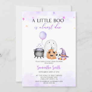 Ein kleines Boo Girl Halloween Kinderdusche Einladung