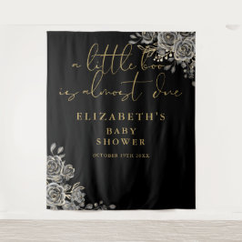 Ein kleines Boo Gothic Baby Dusche Foto Hintergrun Wandteppich