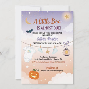 Ein kleines Boo Halloween-Baby-Empfang - Herbst-Ba Einladung