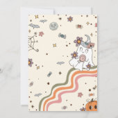 Ein kleines Boo Halloween Ghost Retro Baby Dusche Einladung (Rückseite)