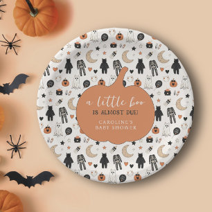 Ein kleines Boo-Halloween-Muster Baby Shower Süß Pappteller