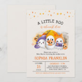Ein kleines Boo Halloween Niedlich Ghost Baby Dusc Einladung (Vorne/Hinten)