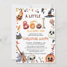 Ein kleines Boo Halloween Pumpkin Baby Dusche Einladung