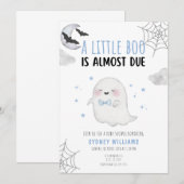 EIN KLEINES BOO IST FAST DUE BABY SHOWITE EINLADEN EINLADUNG (Vorne/Hinten)