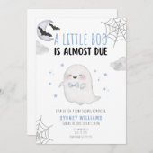 EIN KLEINES BOO IST FAST DUE BABY SHOWITE EINLADEN EINLADUNG (Vorne/Hinten)