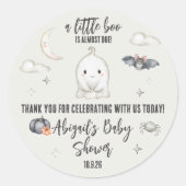 Ein kleines BOO ist fast fällig! Halloween-Kinderd Runder Aufkleber (Vorderseite)