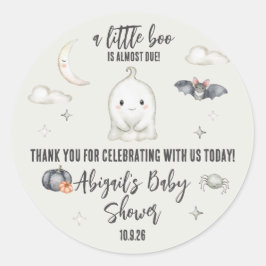 Ein kleines BOO ist fast fällig! Halloween-Kinderd Runder Aufkleber