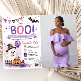 Ein kleines Boo kommt bald Baby Shower Foto Einladung