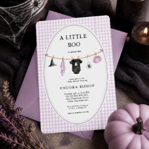 Ein kleines Boo kommt bald Halloween-Baby-Party  Einladung