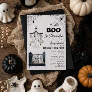Ein kleines Boo kommt bald Halloween-Baby-Party Einladung